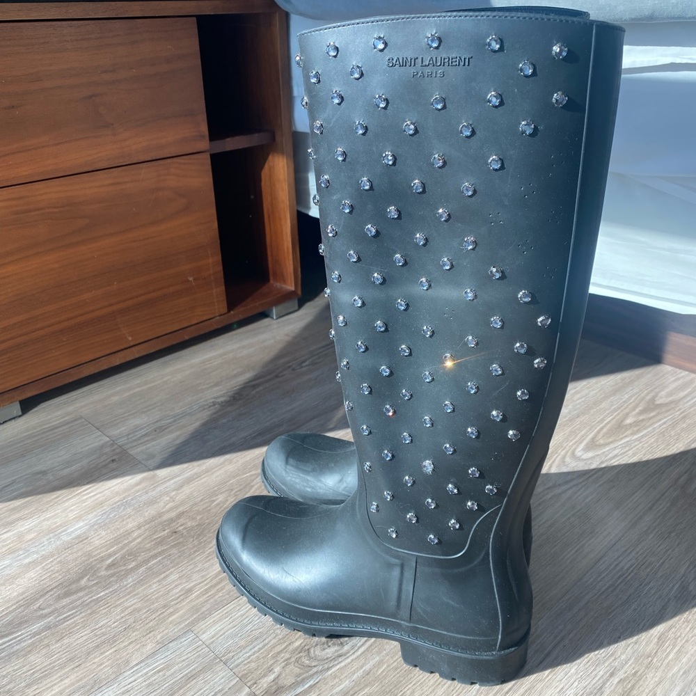 Saint Laurent Paris Rain Boots